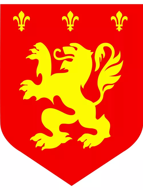 Photo du produit Cutout médiéval lion rouge diam. 30cm