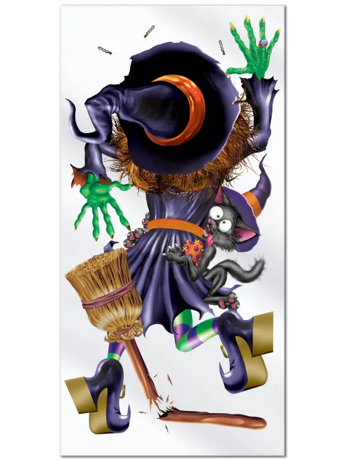 Photo du produit Décoration de porte Sorcière écrasée 76 x 150 cm
