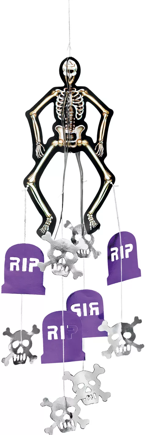 Photo du produit Décoration à suspendre squelette Halloween carton 60 cm