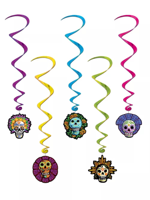 Photo du produit 5 Suspensions spirales Dia de los muertos 102 cm