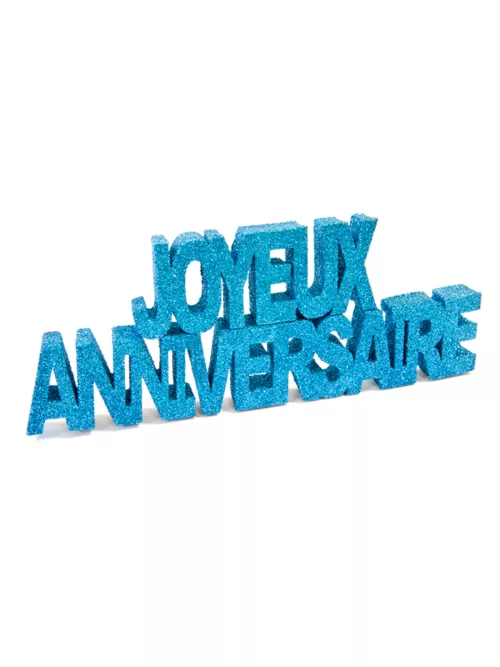 Photo du produit Deco table Joyeux anniversaire turquoise