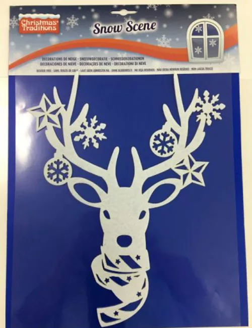 Photo du produit Décoration pour fenêtre renne Noël 35 cm