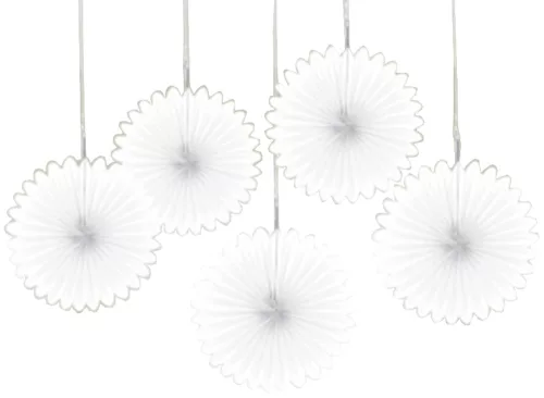 Photo du produit Décorations à suspendre rosaces blanches