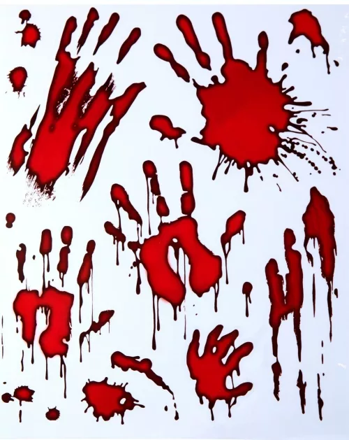 Photo du produit Stickers mains ensanglantées Halloween