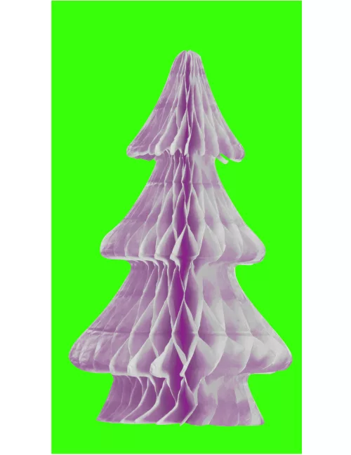 Photo du produit Découpe papier ignifugé sapin blanc 24 cm