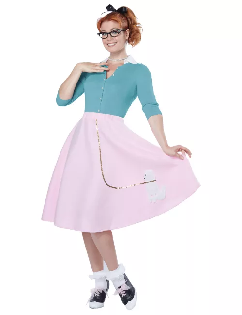 Photo du produit Déguisement 50's rose pour femme