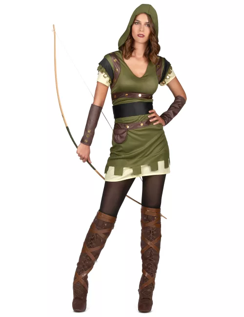Photo du produit Déguisement archer vert des bois femme