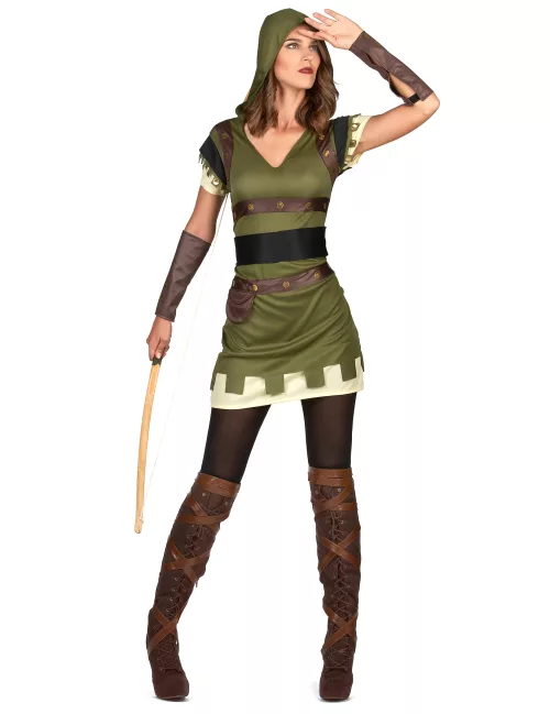 Photo du produit Déguisement archer vert des bois femme
