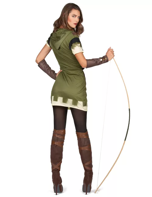 Photo du produit Déguisement archer vert des bois femme