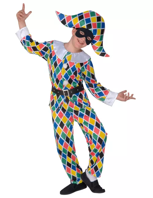 Photo du produit Déguisement arlequin multicolore enfant
