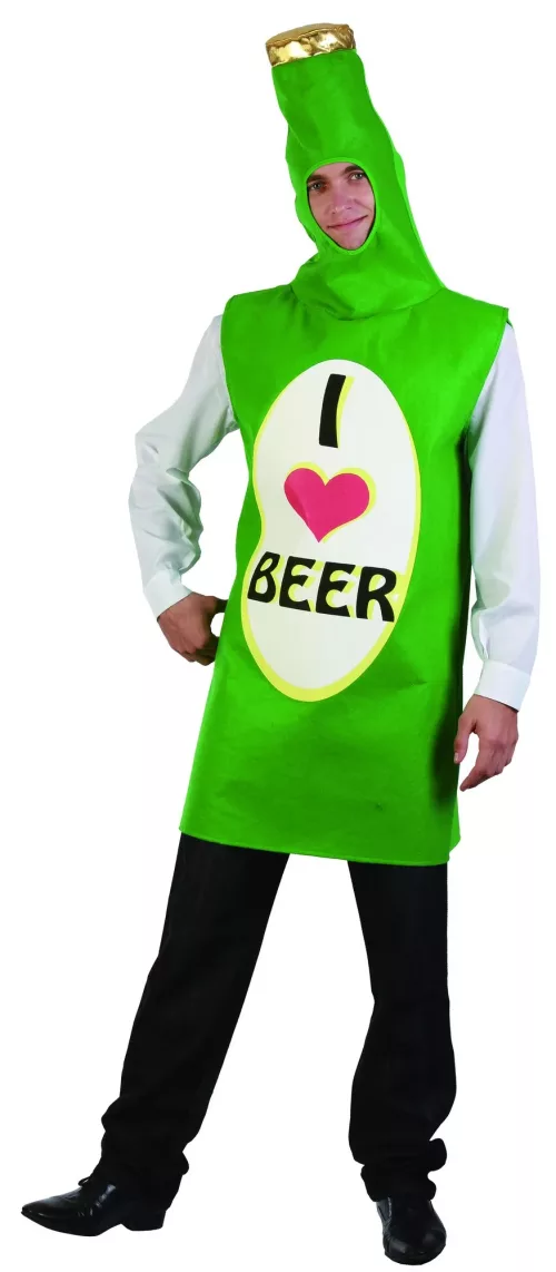 Photo du produit Déguisement bouteille de bière verte adulte