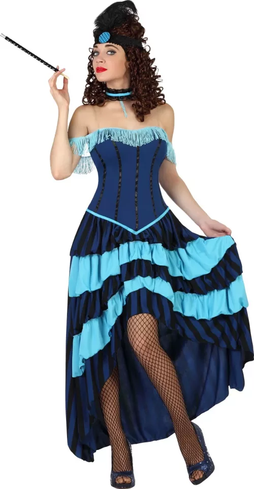 Photo du produit Déguisement cabaret années 20 bleu femme