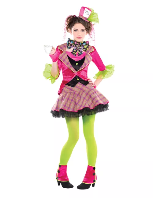 Photo du produit Déguisement chapelier fou rose fille