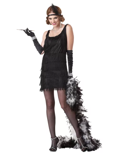 Photo du produit Déguisement Charleston noir brillant femme