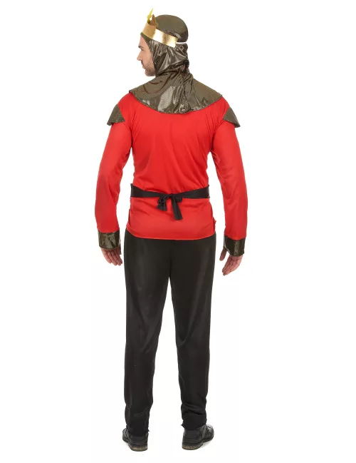 Photo du produit Déguisement roi chevalier rouge homme