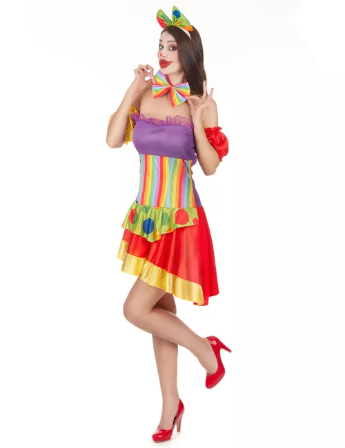 Photo du produit Déguisement clown bariolé femme