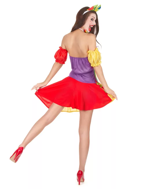 Photo du produit Déguisement clown bariolé femme