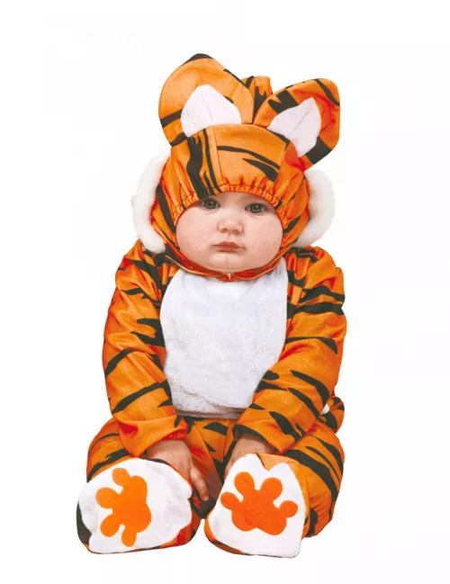Photo du produit Déguisement combinaison tigre orange et noir bébé