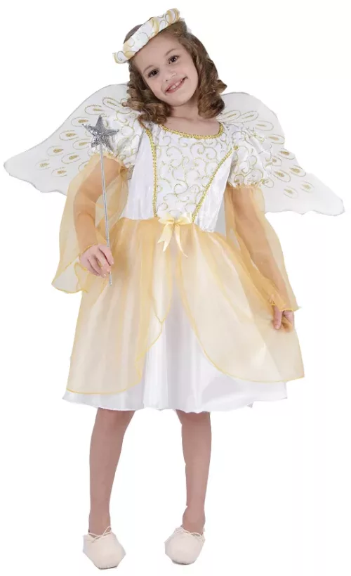 Photo du produit Déguisement ange blanc et doré fille