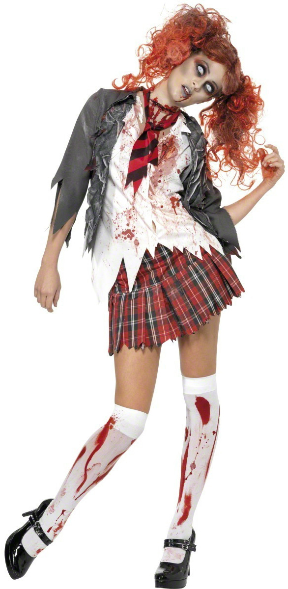 Photo du produit Déguisement écolière zombie Halloween femme