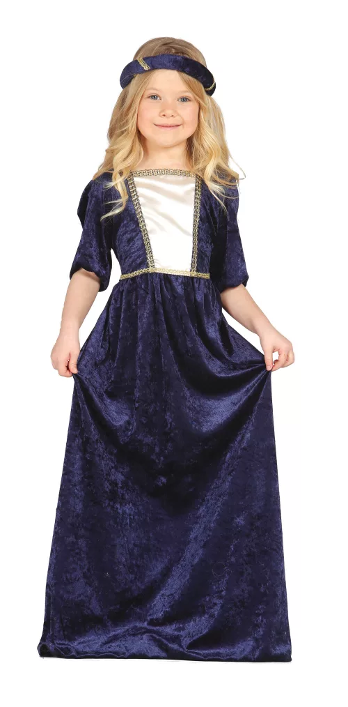 Photo du produit Déguisement dame médiévale bleue fille