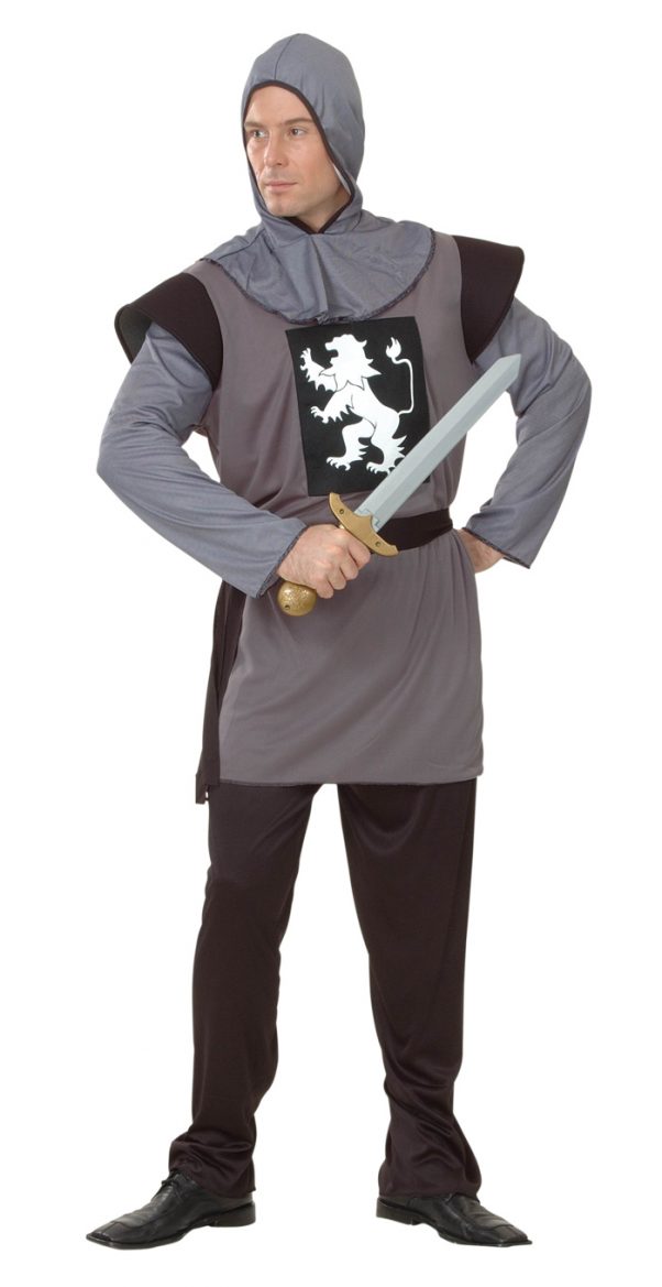 Photo du produit Déguisement chevalier médiéval gris homme