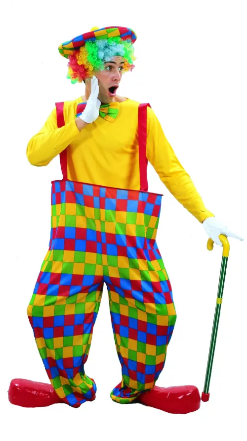 Photo du produit Déguisement clown à carreaux colorés homme