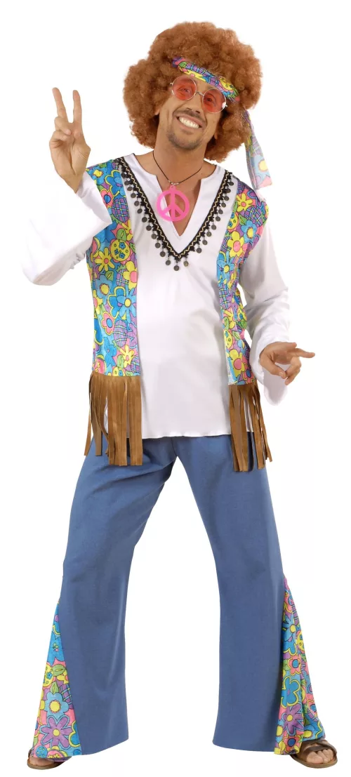 Photo du produit Déguisement hippie motif fleurs homme