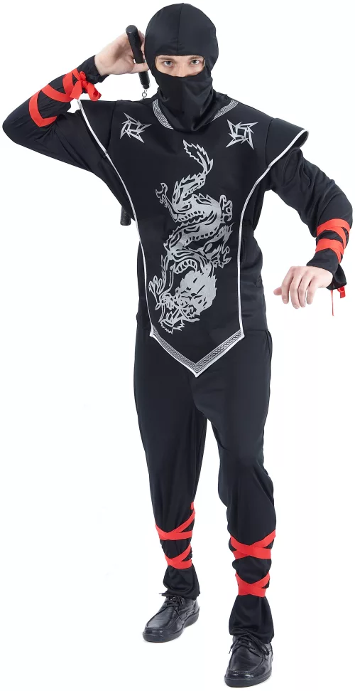 Photo du produit Déguisement ninja dragon argentés homme