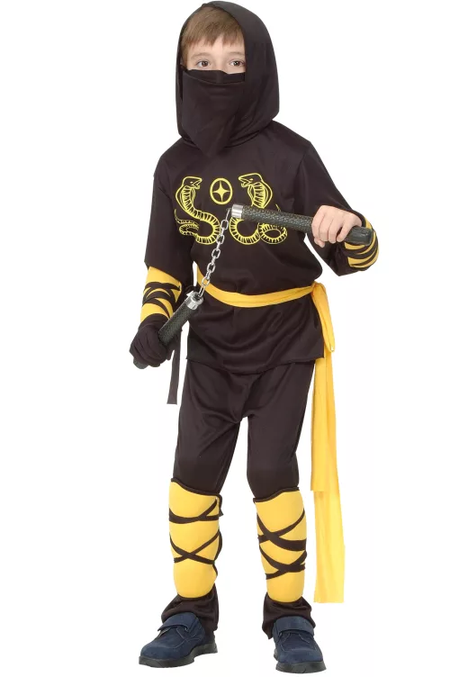 Photo du produit Déguisement ninja noir et jaune garçon