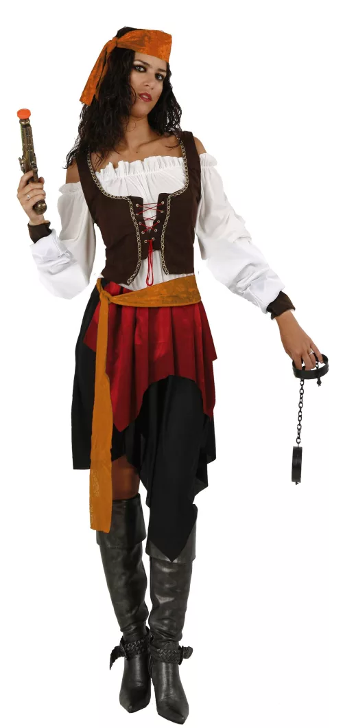 Photo du produit Déguisement pirate avec gilet marron femme