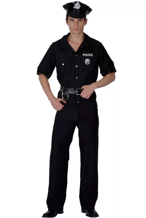 Photo du produit Déguisement policier noir homme