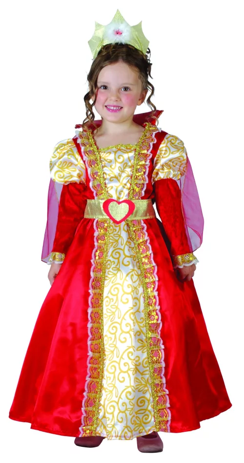 Photo du produit Déguisement reine rouge et or fille
