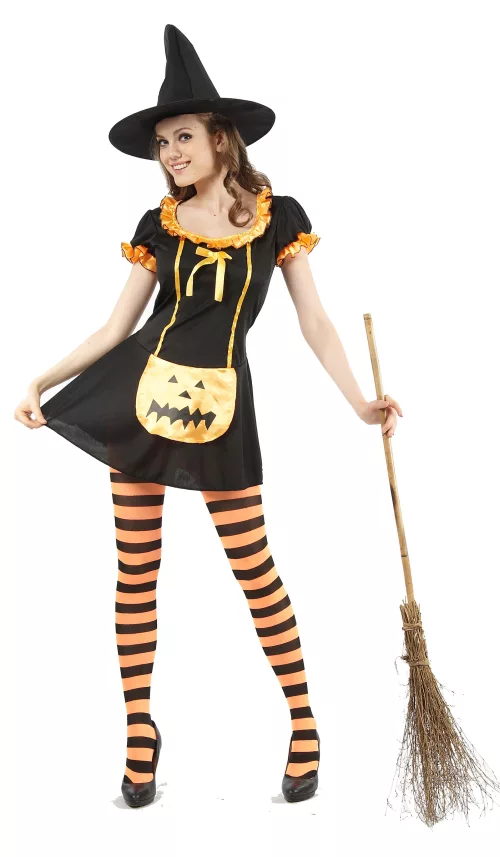 Photo du produit Déguisement sorcière citrouille femme Halloween