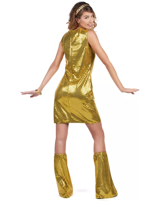 Photo du produit Déguisement Disco doré à sequins femme