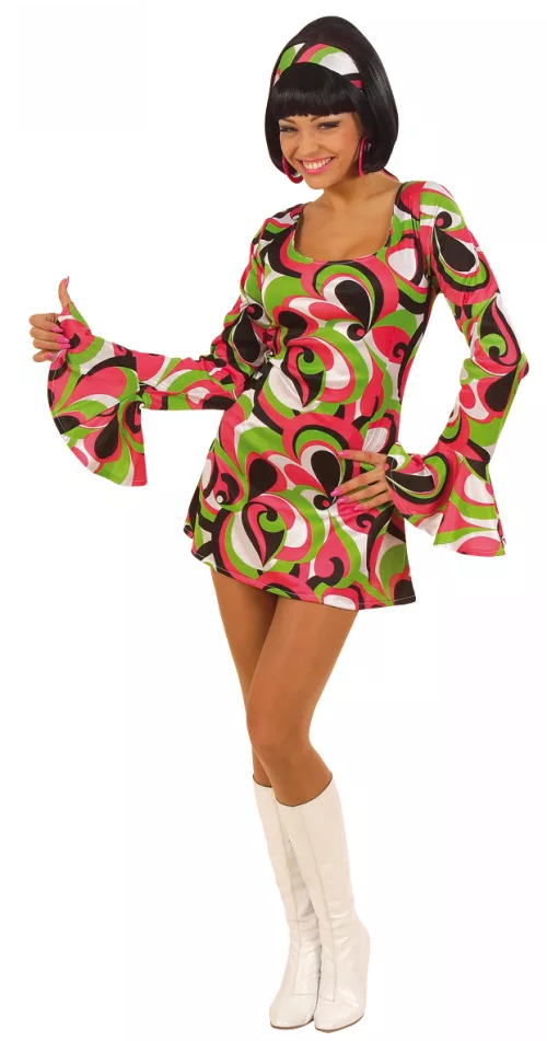 Photo du produit Déguisement disco vert effet satin femme