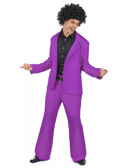 Photo du produit Déguisement disco violet adulte