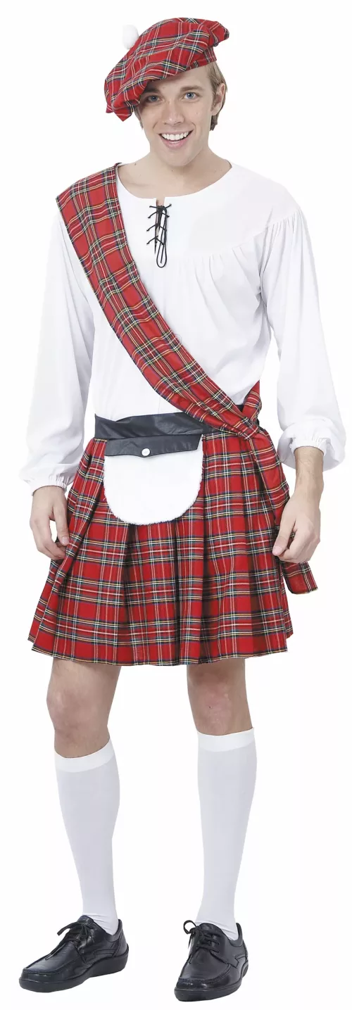 Photo du produit Déguisement écossais rouge et blanc homme