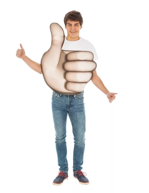 Photo du produit Déguisement Emoji pouce adulte