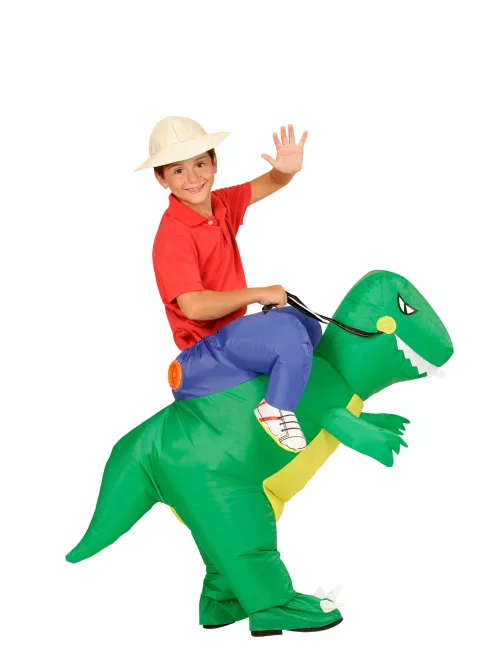 Photo du produit Déguisement explorateur à dos de dinosaure enfant
