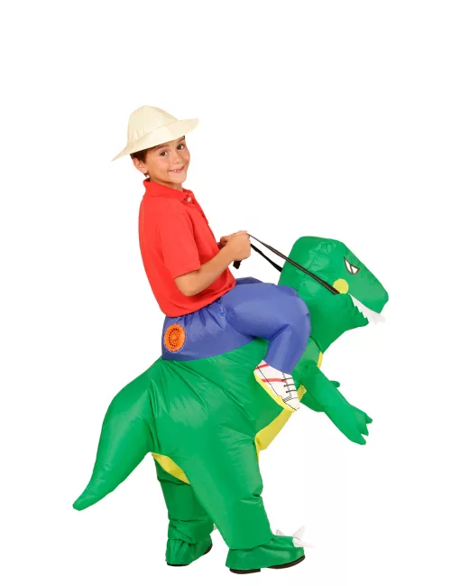 Photo du produit Déguisement explorateur à dos de dinosaure enfant
