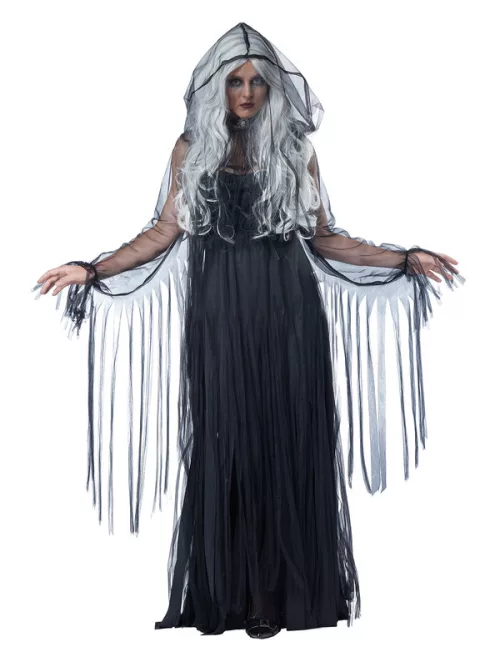 Photo du produit Déguisement fantôme élégant Halloween femme noir