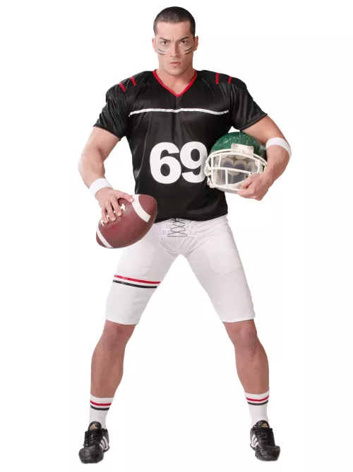 Photo du produit Déguisement footballeur américain noir et blanc homme