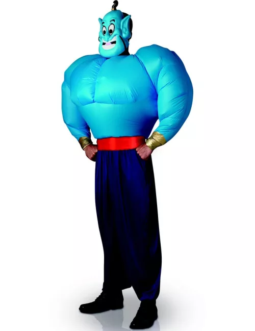 Photo du produit Déguisement génie d'Aladdin avec torse gonflable adulte