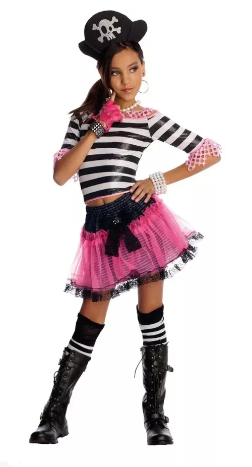Photo du produit Déguisement Pirate gothique Noir Rose enfant pour fille