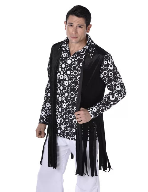 Photo du produit Déguisement hippie blanc et noir homme