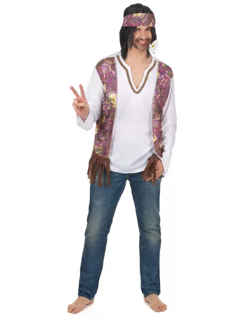 Photo du produit Déguisement hippie à franges homme