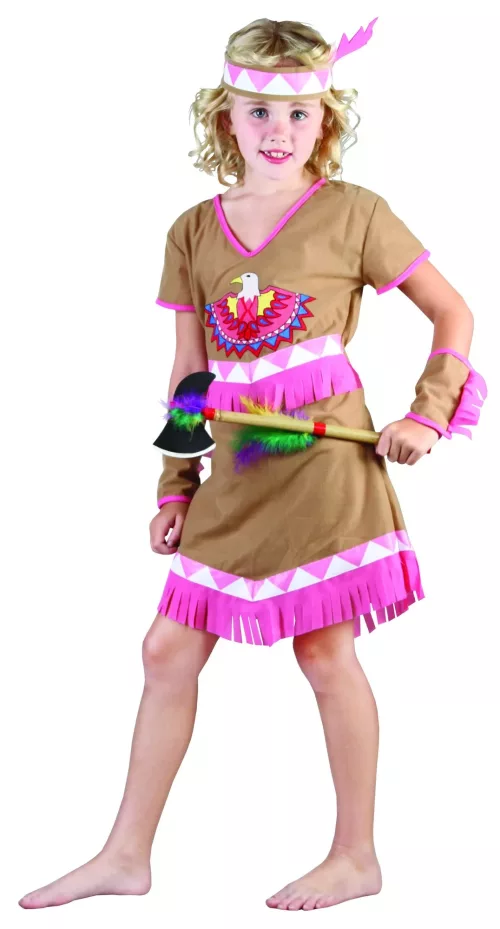 Photo du produit Déguisement indienne franges roses fille