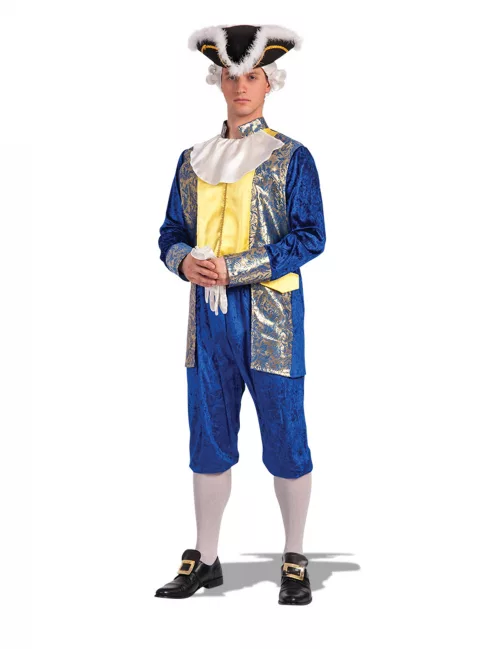 Photo du produit Déguisement marquis homme bleu et or