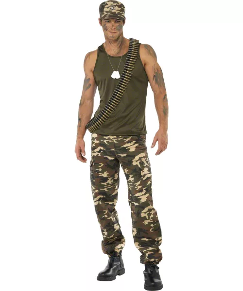 Photo du produit Déguisement militaire kaki homme